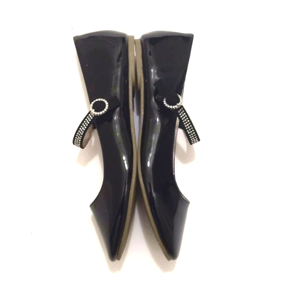 The Children’s PlaceGirls Jeweled Faux Patent Leather Ballet Flats - Black